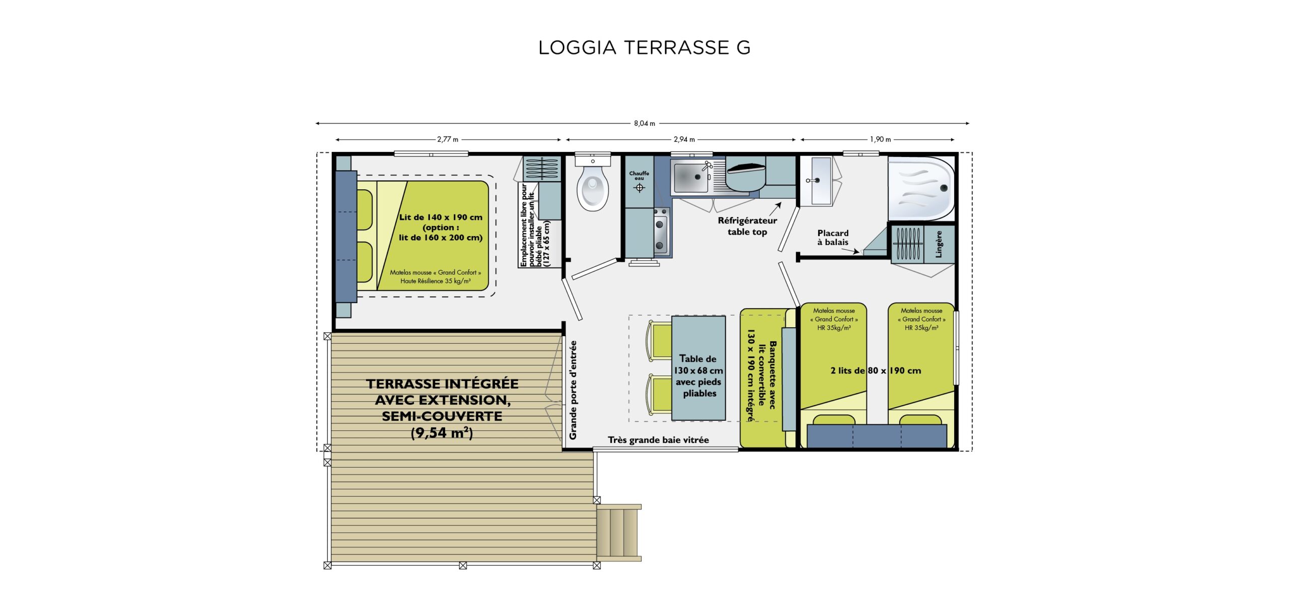 Plan-mobile-home-cottage-leisure-terrace-semi-covered-Le-Tropicana